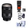 Sony FE 24-240mm f/3.5-6.3 OSS Lens for Sony E, Bundle with Flashpoint Zoom Li-ion R2 TTL On-Camera Flash Speedlight, 72mm Filter Kit, Cleaning Kit view 1