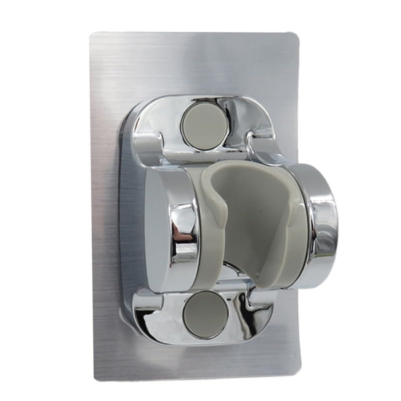 Adhesive Shower Head Holder Wall Mount Shower Hose Base Adapter Rack Handheld Showerhead Clip for Bathroom Installation
