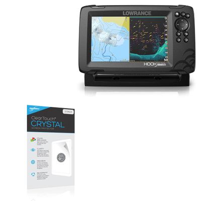 BoxWave Screen Protector Compatible With Lowrance Hook Reveal 7x - ClearTouch Crystal (2-Pack), HD Film Skin - Shields From Scratches