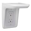 Knox Gear Multi-Purpose Outlet Wall Shelf with Built-in Cable Management (White) view 2