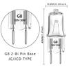 YBEK G8 Halogen Light Bulbs 35W 120V 2Pin Xenon Under Cabinet Puck Lighting Replacements 2700K Warm White(Pack of 10) view 2