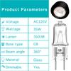 YBEK G8 Halogen Light Bulbs 35W 120V 2Pin Xenon Under Cabinet Puck Lighting Replacements 2700K Warm White(Pack of 10) view 3