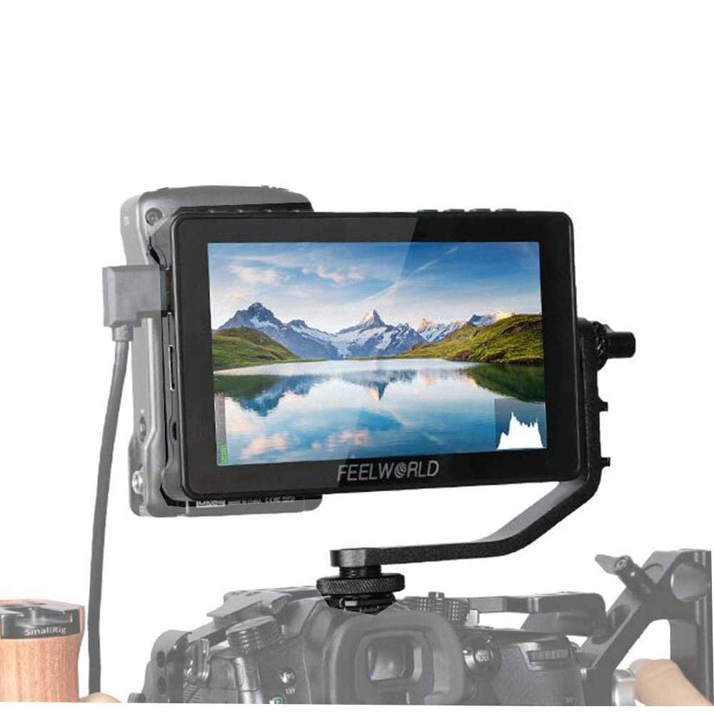 FEELWORLD F5 Pro V4 6 Inch Touch Screen Monitor in The Field of Cameras for DSLR Camera with 3D LUT Full HD 4K HDMI Input/Output Include Tilt Arm