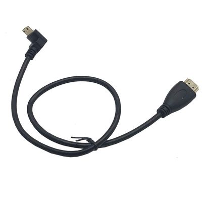 Seadream Angled Mini HDMI to HDMI, 90 Degree Angle Mini-HDMI Male to HDMI Male Converter Cable, Support 1080P Full HD, 3D 50CM (50CM Down Angled)