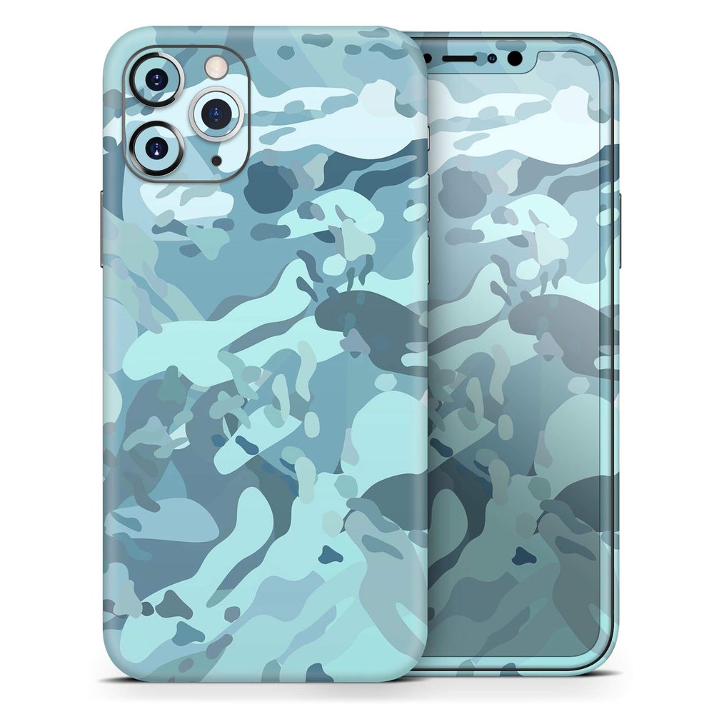 Desert Sea Camouflage V2 - DesignSkinz Protective Vinyl Decal Wrap Skin Cover Compatible with The Apple iPhone 11 Pro (Full-Body, Screen Trim & Back Glass Skin)