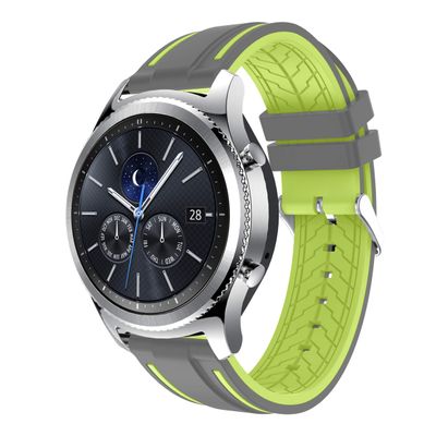 DKEnjoy 22mm Silicone Replacement Watchband Wristband Bracelet Watch Strap Wristband Compatible for Samsung Galaxy Watch 46m, Samsung Gear S3 Frontier/S3 Classic Smartwatch (I)
