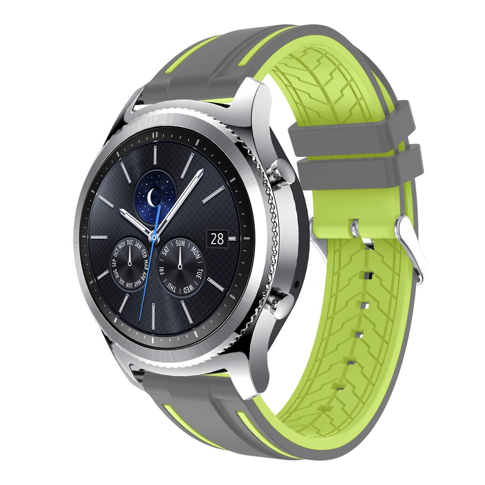DKEnjoy 22mm Silicone Replacement Watchband Wristband Bracelet Watch Strap Wristband Compatible for Samsung Galaxy Watch 46m, Samsung Gear S3 Frontier/S3 Classic Smartwatch (I)