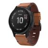 DKEnjoy Leather Quick Release Watchband Replacement Band Bracelet Watch Strap Compatible for Garmin Fenix 6X/6X Sapphire/Fenix 3 Smartwatch (Brown) view 1