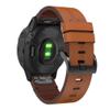 DKEnjoy Leather Quick Release Watchband Replacement Band Bracelet Watch Strap Compatible for Garmin Fenix 6X/6X Sapphire/Fenix 3 Smartwatch (Brown) view 2
