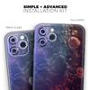 Abstract Fire & Ice V8 - DesignSkinz Protective Vinyl Decal Wrap Skin Cover Compatible with The Apple iPhone X (Full-Body, Screen Trim & Back Glass Skin) view 2