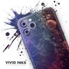 Abstract Fire & Ice V8 - DesignSkinz Protective Vinyl Decal Wrap Skin Cover Compatible with The Apple iPhone X (Full-Body, Screen Trim & Back Glass Skin) view 3
