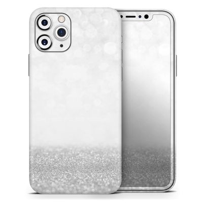 Silver and White Unfocused Sparkle Orbs - DesignSkinz Protective Vinyl Decal Wrap Skin Cover Compatible with The Apple iPhone Xs (Full-Body, Screen Trim & Back Glass Skin)