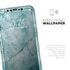 Cracked Turquise Marble Surface 2 - DesignSkinz Protective Vinyl Decal Wrap Skin Cover Compatible with the Apple iPhone 11 Pro (Full-Body, Screen Trim & Back Glass Skin) view 4