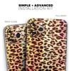 Vibrant Striped Cheetah Animal Print - DesignSkinz Protective Vinyl Decal Wrap Skin Cover Compatible with The Apple iPhone Xs Max (Full-Body, Screen Trim & Back Glass Skin) view 2
