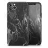 Black & Silver Marble Swirl V1 - DesignSkinz Protective Vinyl Decal Wrap Skin Cover Compatible with The Apple iPhone Xs Max (Full-Body, Screen Trim & Back Glass Skin) view 1