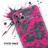 Bright Pink V2 and Gray Digital Camouflage - DesignSkinz Protective Vinyl Decal Wrap Skin Cover Compatible with The Apple iPhone XR (Full-Body, Screen Trim & Back Glass Skin) view 3