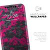 Bright Pink V2 and Gray Digital Camouflage - DesignSkinz Protective Vinyl Decal Wrap Skin Cover Compatible with The Apple iPhone XR (Full-Body, Screen Trim & Back Glass Skin) view 4