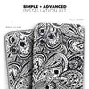 Black and White Aztec Paisley - DesignSkinz Protective Vinyl Decal Wrap Skin Cover Compatible with The Apple iPhone Xs (Full-Body, Screen Trim & Back Glass Skin) view 2