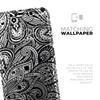 Black and White Aztec Paisley - DesignSkinz Protective Vinyl Decal Wrap Skin Cover Compatible with The Apple iPhone Xs (Full-Body, Screen Trim & Back Glass Skin) view 4