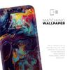 Blurred Abstract Flow V31 - DesignSkinz Protective Vinyl Decal Wrap Skin Cover Compatible with The Apple iPhone Xs (Full-Body, Screen Trim & Back Glass Skin) view 4