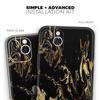 Black & Gold Marble Swirl V1 - DesignSkinz Protective Vinyl Decal Wrap Skin Cover Compatible with The Apple iPhone Xs Max (Full-Body, Screen Trim & Back Glass Skin) view 2