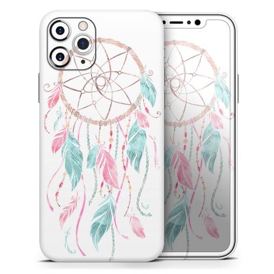 Watercolor Dreamcatchers v2 - DesignSkinz Protective Vinyl Decal Wrap Skin Cover Compatible with The Apple iPhone Xs Max (Full-Body, Screen Trim & Back Glass Skin)