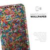 Colorful Candy Sprinkles - DesignSkinz Protective Vinyl Decal Wrap Skin Cover Compatible with The Apple iPhone SE (2020) (Full-Body, Screen Trim & Back Glass Skin) view 4