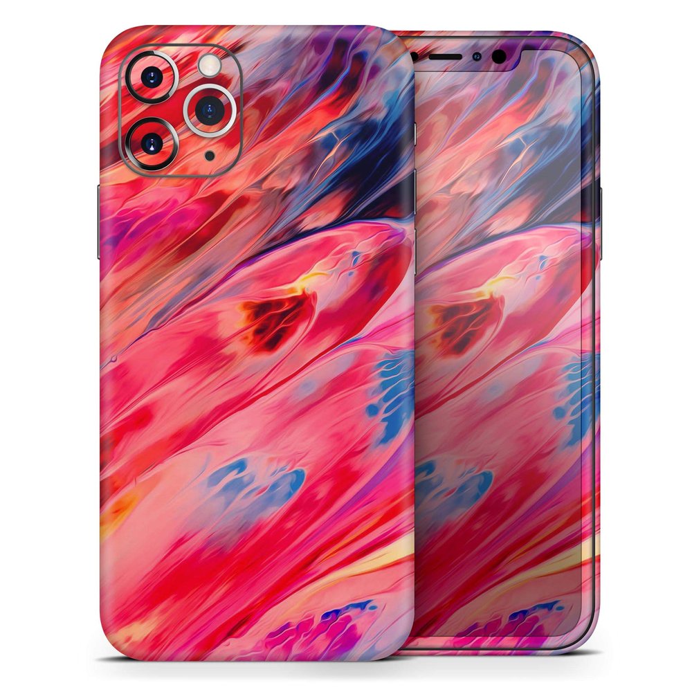 Blurred Abstract Flow V14 - DesignSkinz Protective Vinyl Decal Wrap Skin Cover Compatible with The Apple iPhone X (Full-Body, Screen Trim & Back Glass Skin)