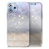 Light Blue and Tan Unfocused Orbs of Light - DesignSkinz Protective Vinyl Decal Wrap Skin Cover Compatible with The Apple iPhone Xs Max (Full-Body, Screen Trim & Back Glass Skin) view 1