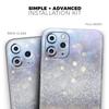 Light Blue and Tan Unfocused Orbs of Light - DesignSkinz Protective Vinyl Decal Wrap Skin Cover Compatible with The Apple iPhone Xs Max (Full-Body, Screen Trim & Back Glass Skin) view 2