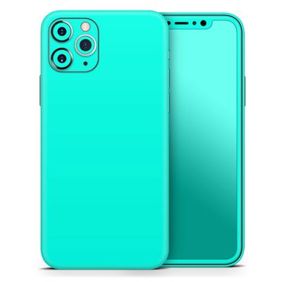 Solid Mint V2 - DesignSkinz Protective Vinyl Decal Wrap Skin Cover Compatible with The Apple iPhone 11 (Full-Body, Screen Trim & Back Glass Skin)