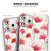 Karamfila Watercolo Poppies V15 - DesignSkinz Protective Vinyl Decal Wrap Skin Cover Compatible with The Apple iPhone Xs Max (Full-Body, Screen Trim & Back Glass Skin) view 2