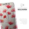 Karamfila Watercolo Poppies V15 - DesignSkinz Protective Vinyl Decal Wrap Skin Cover Compatible with The Apple iPhone Xs Max (Full-Body, Screen Trim & Back Glass Skin) view 4