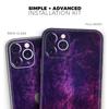 Abstract Fire & Ice V1 - DesignSkinz Protective Vinyl Decal Wrap Skin Cover Compatible with The Apple iPhone XR (Full-Body, Screen Trim & Back Glass Skin) view 2