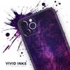 Abstract Fire & Ice V1 - DesignSkinz Protective Vinyl Decal Wrap Skin Cover Compatible with The Apple iPhone XR (Full-Body, Screen Trim & Back Glass Skin) view 3