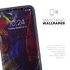 Liquid Abstract Paint Remix V66 - DesignSkinz Protective Vinyl Decal Wrap Skin Cover Compatible with The Apple iPhone Xs (Full-Body, Screen Trim & Back Glass Skin) view 4