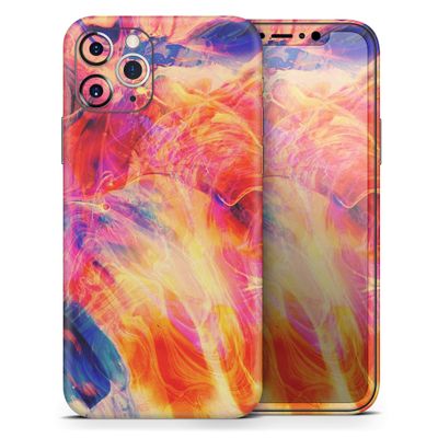 Liquid Abstract Paint Remix V69 - DesignSkinz Protective Vinyl Decal Wrap Skin Cover Compatible with The Apple iPhone 11 (Full-Body, Screen Trim & Back Glass Skin)
