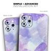 Blue 4 Absorbed Watercolor Texture - DesignSkinz Protective Vinyl Decal Wrap Skin Cover Compatible with the Apple iPhone 11 Pro (Full-Body, Screen Trim & Back Glass Skin) view 2