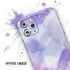 Blue 4 Absorbed Watercolor Texture - DesignSkinz Protective Vinyl Decal Wrap Skin Cover Compatible with the Apple iPhone 11 Pro (Full-Body, Screen Trim & Back Glass Skin) view 3