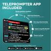 TELEPROMPTER PAD Bluetooth Remote Control for Teleprompter, Includes Teleprompter APP for Apple, Android Windows & Mac, Wireless Controller for Beam Splitter Prompter, Live Events & Content Creation view 3