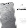 White & Grey Marble Surface V2 - DesignSkinz Protective Vinyl Decal Wrap Skin Cover Compatible with the Apple iPhone SE (2020) (Full-Body, Screen Trim & Back Glass Skin) view 4