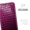 Bright Magenta Aligator Skin - DesignSkinz Protective Vinyl Decal Wrap Skin Cover Compatible with The Apple iPhone Xs (Full-Body, Screen Trim & Back Glass Skin) view 4