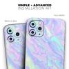 Iridescent Dahlia v1 - DesignSkinz Protective Vinyl Decal Wrap Skin Cover Compatible with The Apple iPhone 11 (Full-Body, Screen Trim & Back Glass Skin) view 2