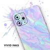 Iridescent Dahlia v1 - DesignSkinz Protective Vinyl Decal Wrap Skin Cover Compatible with The Apple iPhone 11 (Full-Body, Screen Trim & Back Glass Skin) view 3