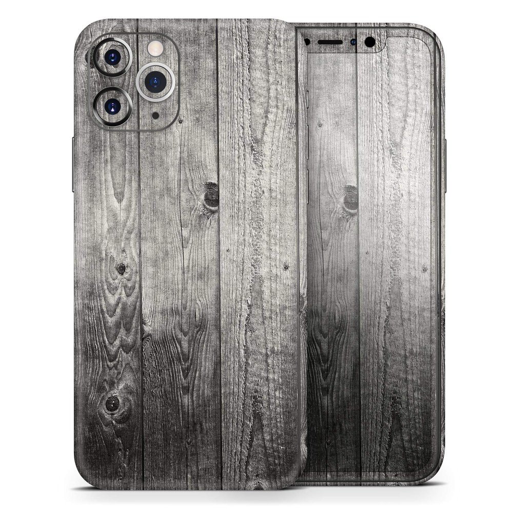 Dark Washed Wood Planks - DesignSkinz Protective Vinyl Decal Wrap Skin Cover Compatible with The Apple iPhone 11 (Full-Body, Screen Trim & Back Glass Skin)