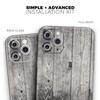 Dark Washed Wood Planks - DesignSkinz Protective Vinyl Decal Wrap Skin Cover Compatible with The Apple iPhone 11 (Full-Body, Screen Trim & Back Glass Skin) view 2