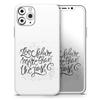 Love Future More Than The Past - DesignSkinz Protective Vinyl Decal Wrap Skin Cover Compatible with the Apple iPhone SE (2020) (Full-Body, Screen Trim & Back Glass Skin) view 1