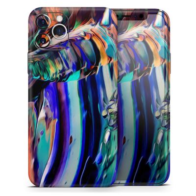 Blurred Abstract Flow V49 - DesignSkinz Protective Vinyl Decal Wrap Skin Cover Compatible with The Apple iPhone XR (Full-Body, Screen Trim & Back Glass Skin)