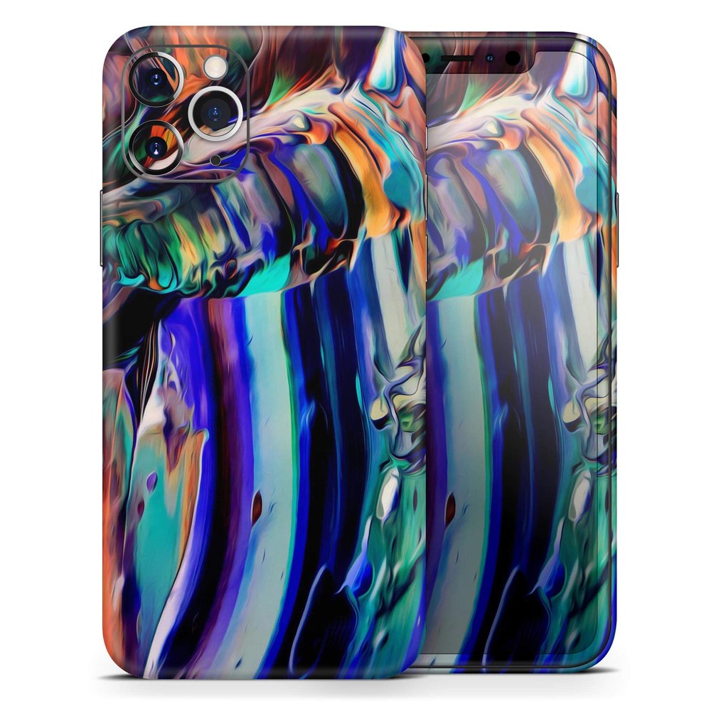 Blurred Abstract Flow V49 - DesignSkinz Protective Vinyl Decal Wrap Skin Cover Compatible with The Apple iPhone XR (Full-Body, Screen Trim & Back Glass Skin)