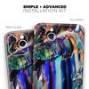 Blurred Abstract Flow V49 - DesignSkinz Protective Vinyl Decal Wrap Skin Cover Compatible with The Apple iPhone XR (Full-Body, Screen Trim & Back Glass Skin) view 2